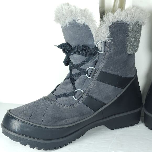 Sorel Women's TIVOLI II US10 Gray Suede Faux Fur Lined Winter Snow Boots - Picture 5 of 16
